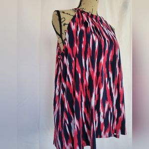 Michael Kors Red/White/Blue Sleeveless Top